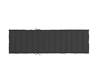 Sun Lounger Cushion Black 78.7"x19.7"x1.2" Oxford Fabric