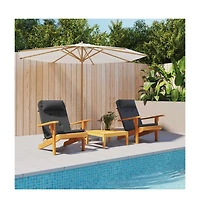 vidaXL Adirondack Chair Cushions 2 pcs Black Oxford Fabric