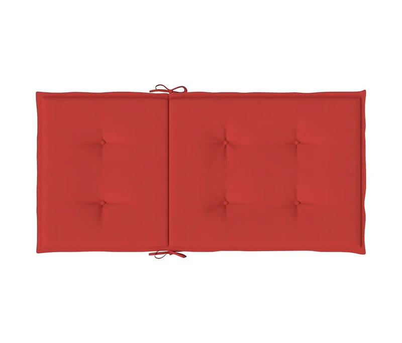Garden Lowback Chair Cushions 4 pcs Red 39.4"x19.7"x1.2" Oxford Fabric