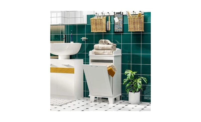 Free-Standing Home Organizer Hamper for Convenient Laundry and Storage Solutions