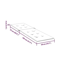 Deck Chair Cushion Blue (29.5"+41.3")x19.7"x1.6"