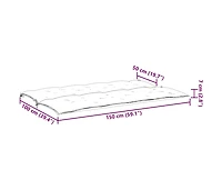 Garden Bench Cushion 59.1"x(19.7"+19.7")x2.8" Oxford Fabric
