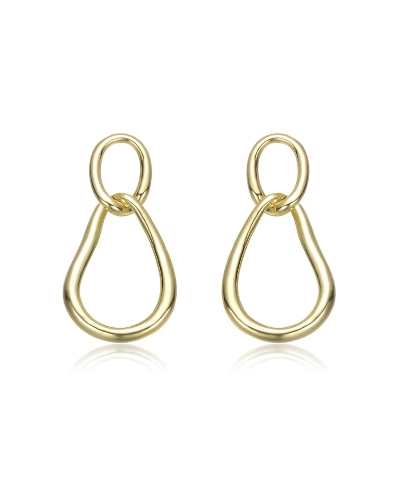 14K Gold Plated Golden Harmony Dangle Earrings