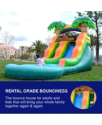 HeroKiddo 13 Summer Breeze Commercial Grade Water Slide with Pool for Kids and Adults (with Blower), Wet Dry Use, Outdoor Indoor, Birthday Party, Rent
