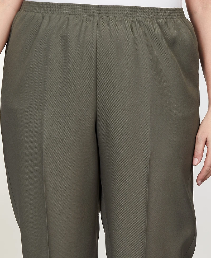 Alfred Dunner Plus Size Classic All Around Elastic Waist Accord Short Length Pants