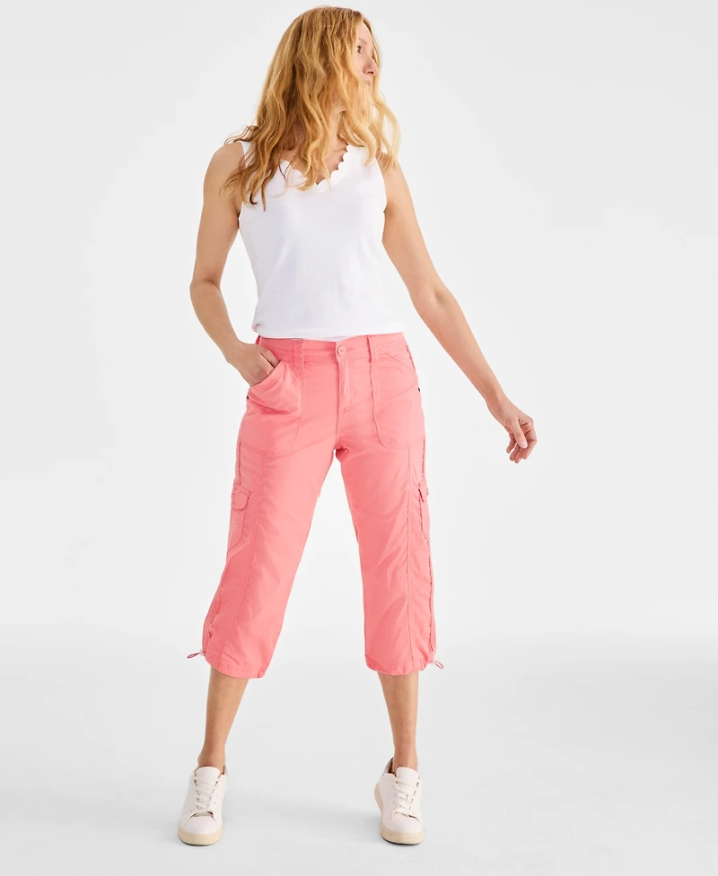Style & Co Women's Mid-Rise Cargo Capri Pants, Exclusively at Macy's