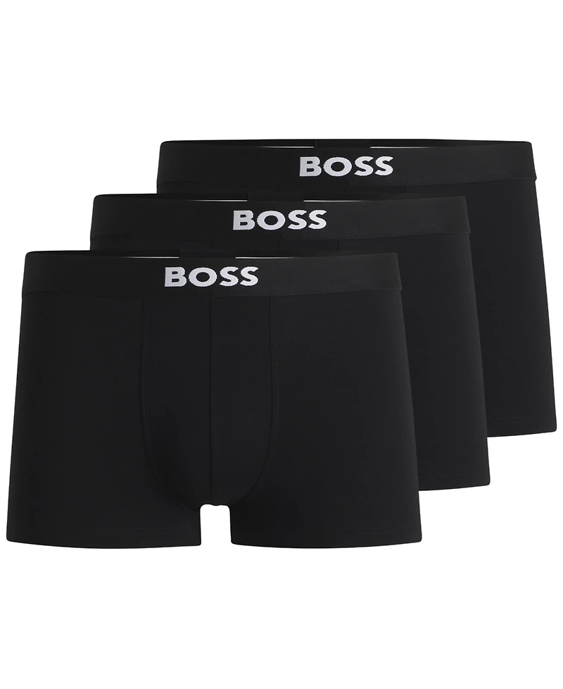 Boss by Hugo Boss Men's 3-Pack Icon Logo Trunks