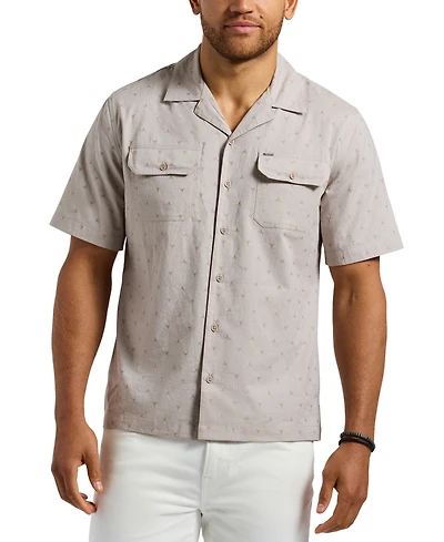 Men's Salaman Relaxed-Fit Printed Button-Down Shirt
