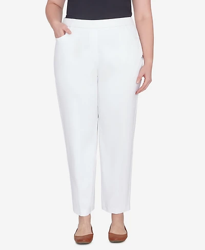 Alfred Dunner Plus Classic Allure Fit with Elastic Comfort Waistband Pants