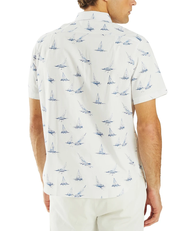 Nautica Men's Sailboat Graphic Oxford Shirt