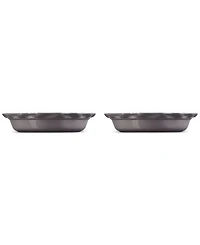 Le Creuset Stoneware Heritage Fluted 9" Pie Dish, Set of 2