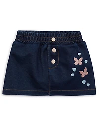 Guess Baby Girl 2-Piece Stretch Jersey Printed T-Shirt and Knit Denim Skirt
