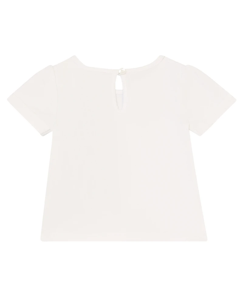 Guess Baby Girl 2-Piece Short Sleeve T-Shirt and Mesh Sequin Skirt