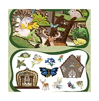 Hansilk Diy Book Nook Kit Diy Miniature House Kit Dollhouse Booknook Tiny House Decor 3D Wooden Puzzle, Bookshelf Decor, Gifts (Forest Secret World