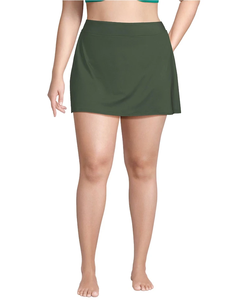 Lands' End Plus Tummy Control Swim Skirt