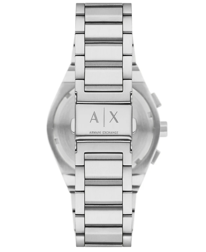 A|X Armani Exchange Men's Quartz Chronograph Silver Stainless-Steel Watch, 42mm