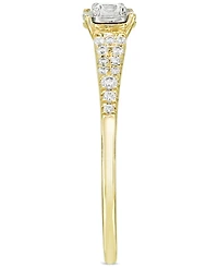 Diamond Pave Tapered Engagement Ring (1/4 ct. t.w.) in 14k Gold