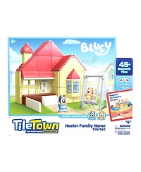 Tile Town Bluey Heeler Home Magnetic Tiles Playset, 46 Piece