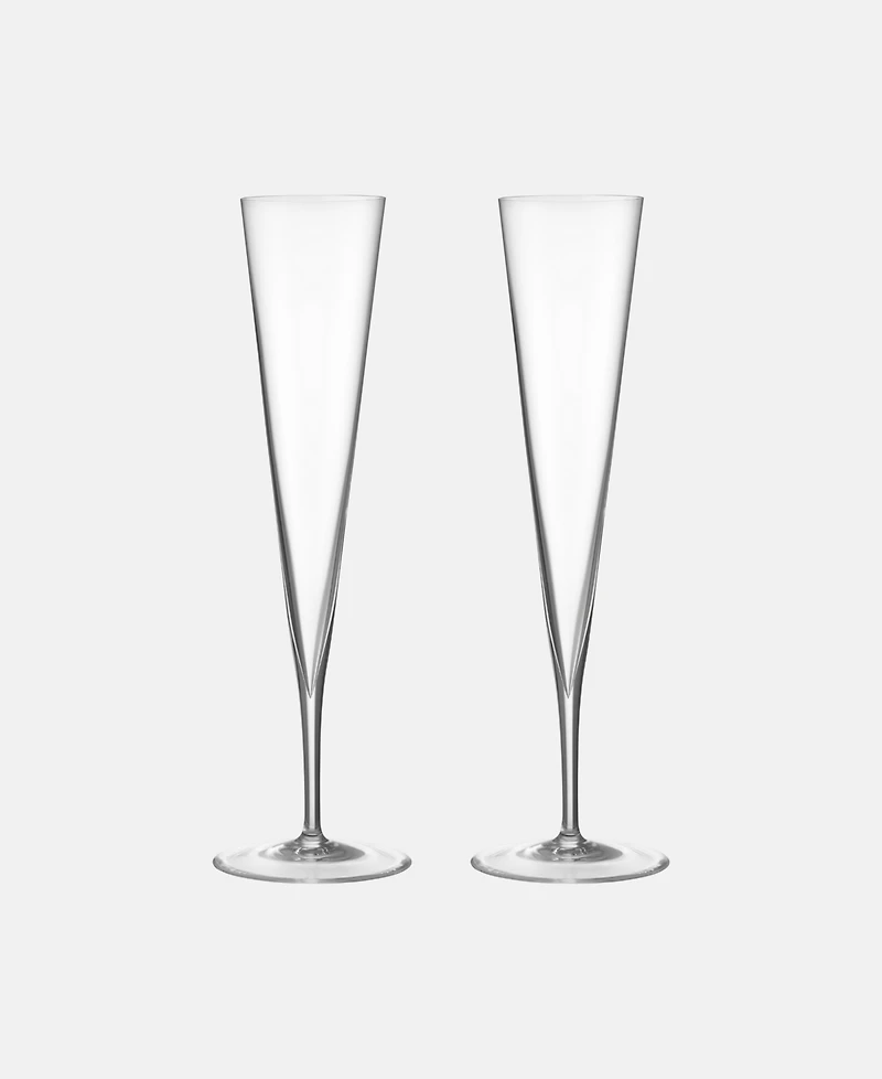 Orrefors Geometry Champagne Glass, Set of 2