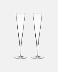 Orrefors Geometry Champagne Glass, Set of 2