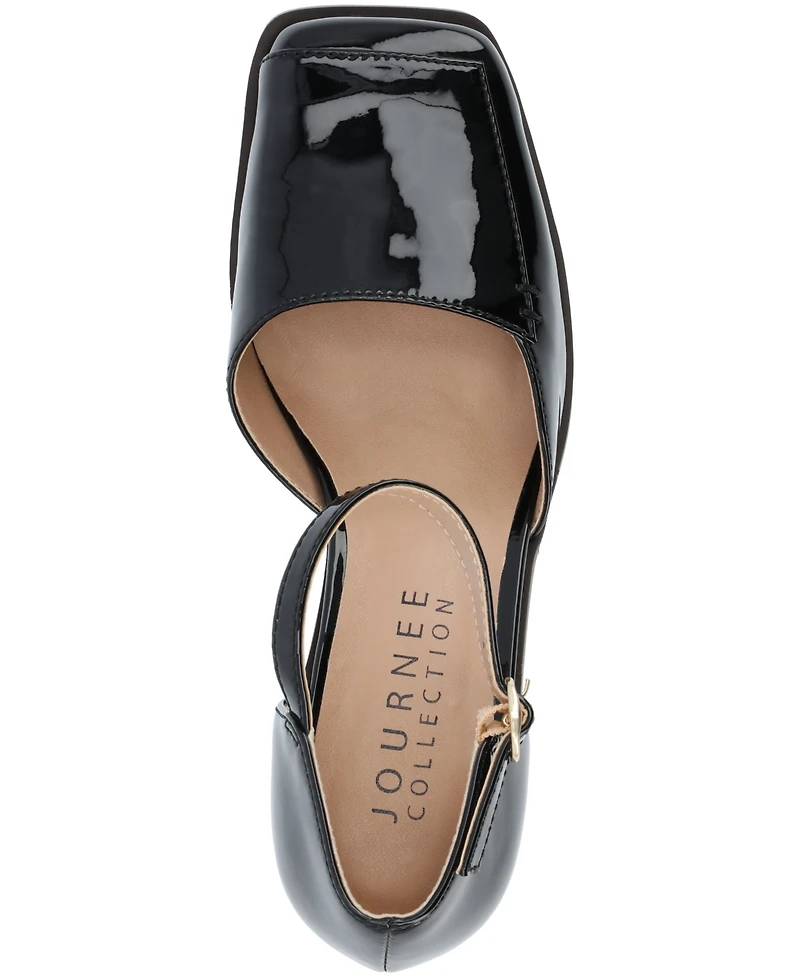 Journee Collection Women's Evangeline Square Toe Pumps