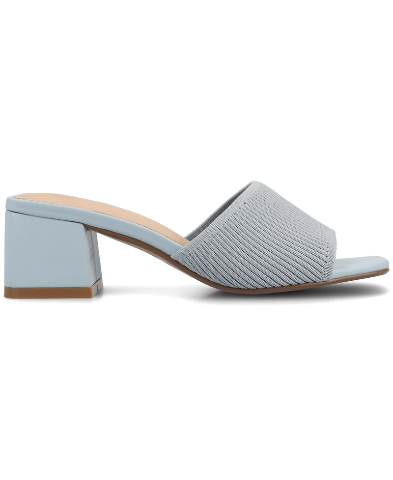 Journee Collection Women's Shilin Slip On Knit Dress Sandals