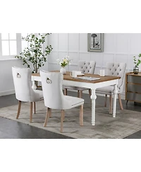 Modern High-End Tufted Contemporary Flax Upholstered Dining Chair for Elegant Rooms