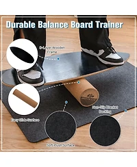 Wooden Balance Board Trainer Wobble Roller for Exercise Sports Training