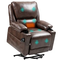 Homcom Lift Recliner Chair, Power Sofa with Massage and Heat,
