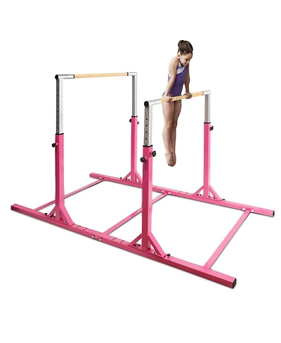 Kids Double Horizontal Bars Gymnastic Training Parallel Bars Adjustable