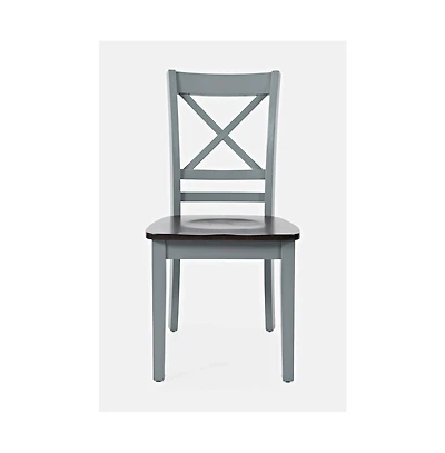 Asbury Park Solid Acacia Farmhouse X-Back Chair (Set of 2)