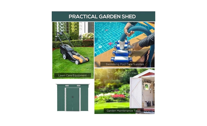 Slickblue Garden Shed – Spacious Outdoor Storage for Tools, Equipment, and Garden Essentials