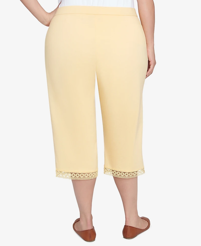 Alfred Dunner Plus Dress Code Comfort Allure Embellished Capri Pants