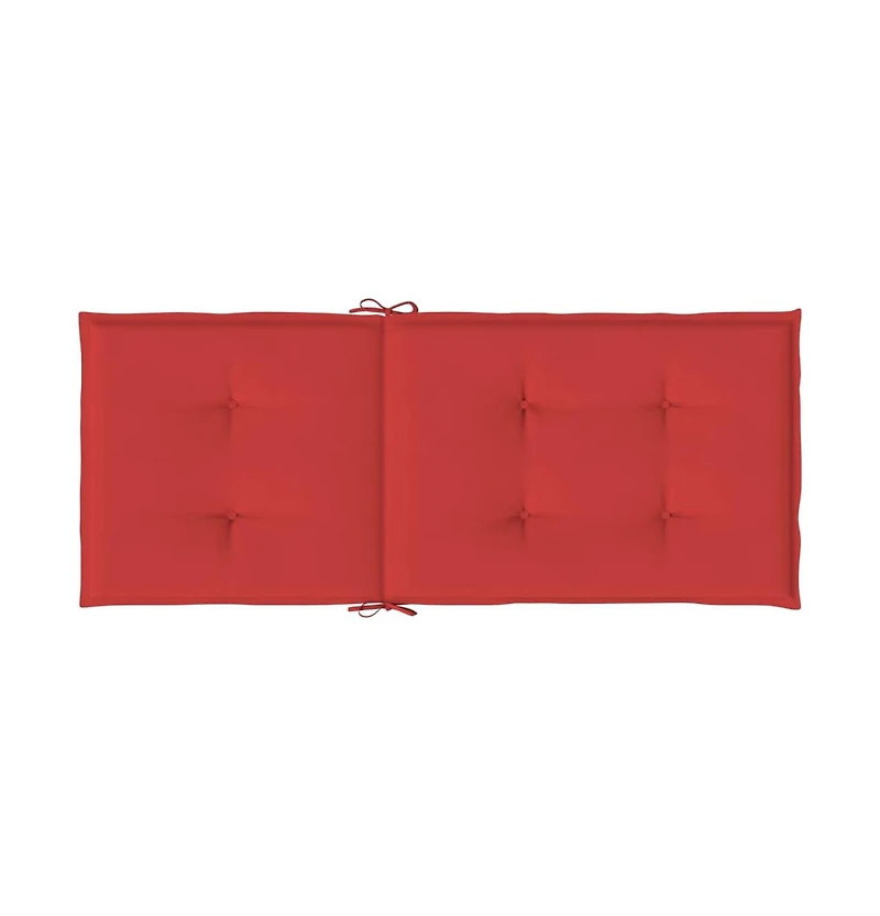 Garden Highback Chair Cushions 6 pcs Red 47.2"x19.7"x1.2" Fabric