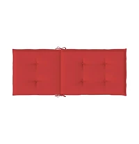 Garden Highback Chair Cushions 6 pcs Red 47.2"x19.7"x1.2" Fabric
