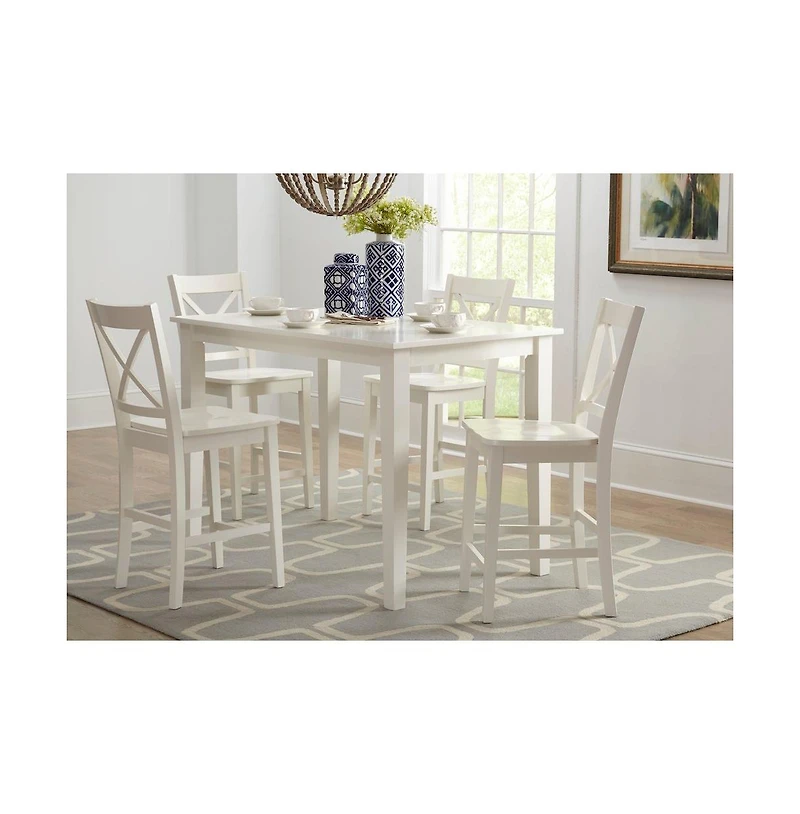 Jofran Simplicity Solid Wood Classic X-Back Counter Stool (Set of 2)