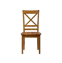 Simplicity Solid Wood Classic Cross-Back Dining Chair (Set of 2