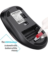 memzuoix 2.4G Wireless Mouse + Usb Wired Mouse for Laptop, Desktop, Pc, MacBook- 2 Pack