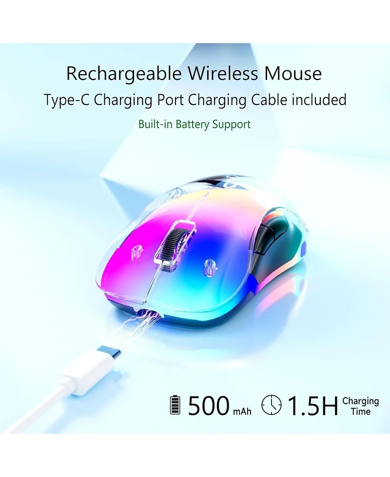 memzuoix Led Rechargeable Wireless Mouse and 24 Inch Computer Monitor 100hz 1920 x 1080p with Hdmi