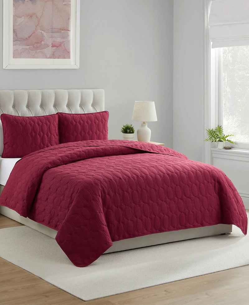 Vcny Home Circles Pinsonic 3-Pc. Quilt Set, King