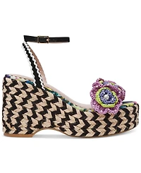 Betsey Johnson Women's Marabela Macrame Platform Wedge Sandals