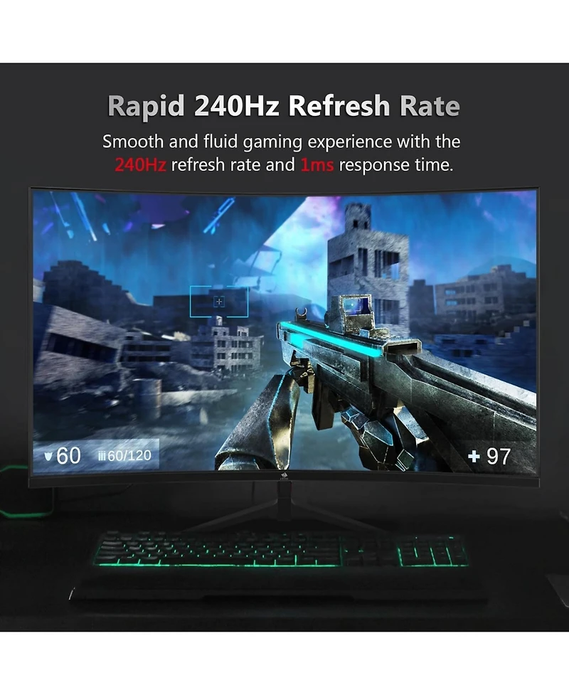 Z-edge 27 inch 1080P Full Hd 240Hz 1ms Curved Gaming Monitor