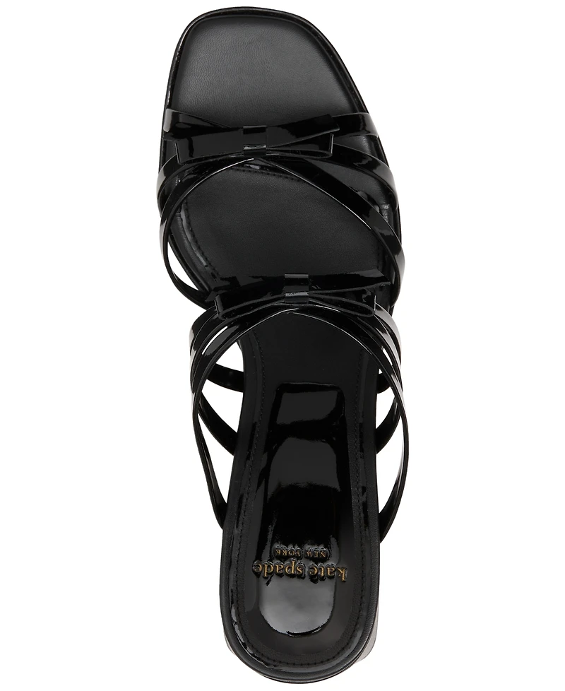 kate spade new york Women's Carolina Bow-Trim Block-Heel Sandals