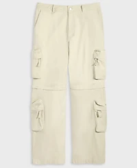 Mode of One Men's Relaxed-Fit Convertible Twill Cargo Pants, Exclusively at Macy's
