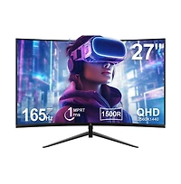 Z-edge 27 inch 2K Qhd 2560 x 1440 165Hz 1ms (Mprt) Curved Gaming Monitor, FreeSync, Hdmi 2.0, Dp 1.2