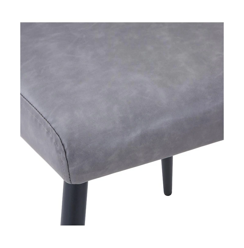 Maddox Mid-Century Modern Faux Leather Upholstered Dining Chair (Set of 2)