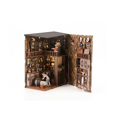 Hansilk Diy Book Nook Kit Diy Miniature House Kit Dollhouse Booknook Tiny House Decor 3D Wooden Puzzle, Gifts for Family, Friends (Night of Magic