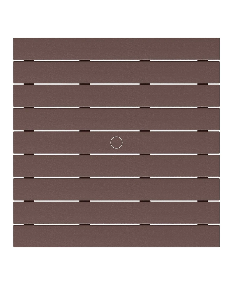Low Outdoor Hdpe Square Patio Coffee Table