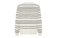 Olsen Women's Striped Crewneck Cardigan