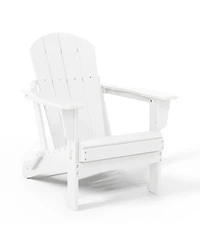 5-Piece Hdpe Folding Adirondack Chair Outdoor Patio Conversation Set